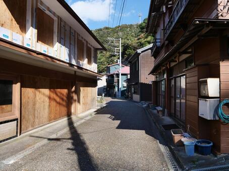 波浮港　街並み 波浮港,伊豆大島,伊豆諸島の写真素材