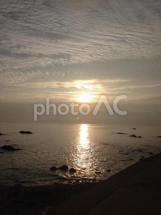 朝日 朝日,海,風景の写真素材