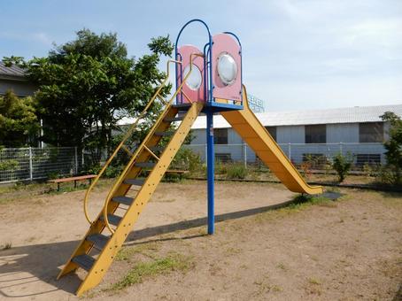 Photo, slide, park, play equipment, 