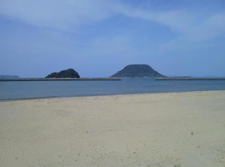 佐賀県唐津市の風景_08 風景,海,砂の写真素材