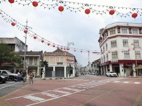 マレーシア ペナンの街並み 3 マレーシア ペナンの街並み 3の写真