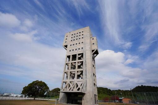 福岡 糟屋郡 旧志免鉱業所竪坑櫓1 旧志免鉱業所竪坑櫓,志免鉱業所竪坑櫓,竪坑櫓の写真素材