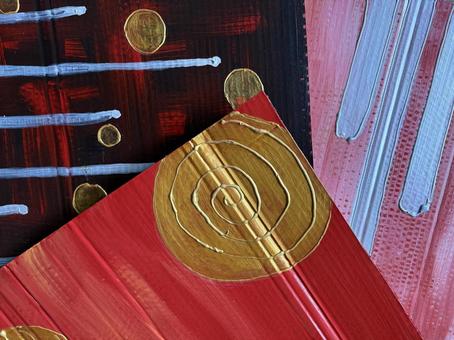 花掛け軸用ペイント自作 花,花掛け軸,掛け軸の写真素材