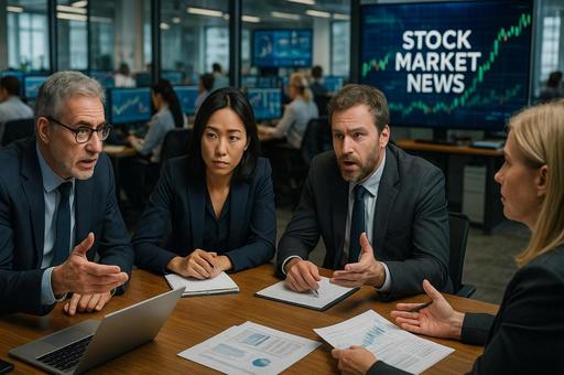 株価変動を議論する会議 株価変動を議論する会議の写真