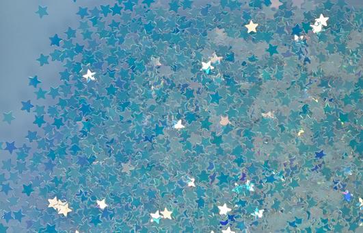 青い星形グリッター 青い星形グリッターの写真