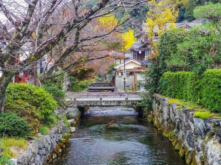 【滋賀県】米原市・中山道 醒井宿 醒井宿,中山道,宿場町の写真素材