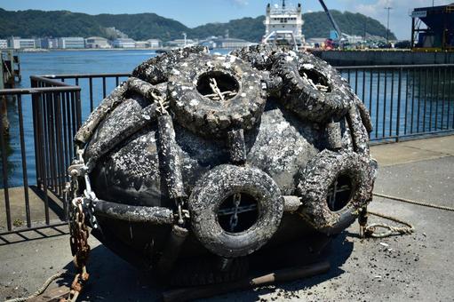 浮き 浮き,ブイ,タイヤの写真素材