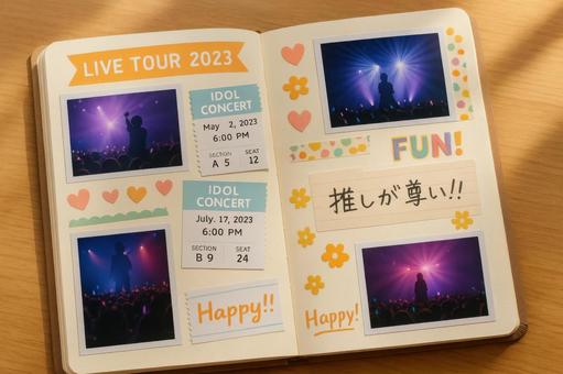 推し活の思い出をまとめたアルバム 推し活の思い出をまとめたアルバムの写真