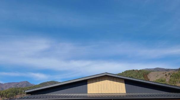 青空と屋根 青空と屋根 青空,家,住宅の写真素材