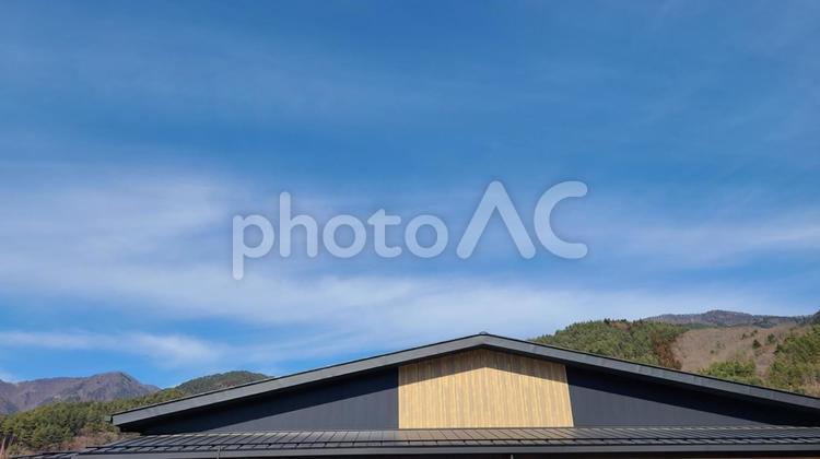 青空と屋根 青空,家,住宅の写真素材