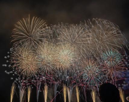 第22回　こうのす花火大会 こうのす花火大会,花火,fireworksの写真素材