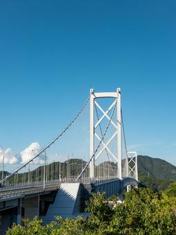 因島大橋 因島大橋,吊り橋,しまなみ街道の写真素材