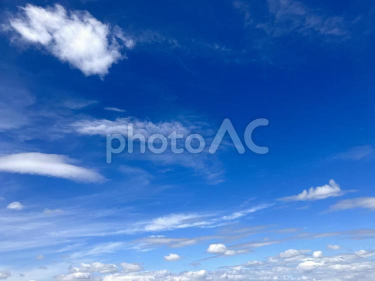 青空　雲 空,青空,雲の写真素材
