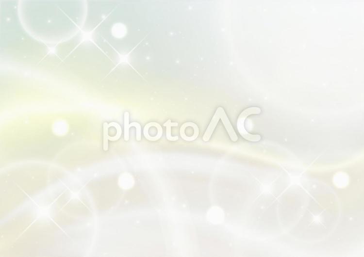 優雅な曲線とキラキラと水玉模様　背景素材（黄緑色＆金色＆黄色） 優雅,フェミニン,上品の写真素材