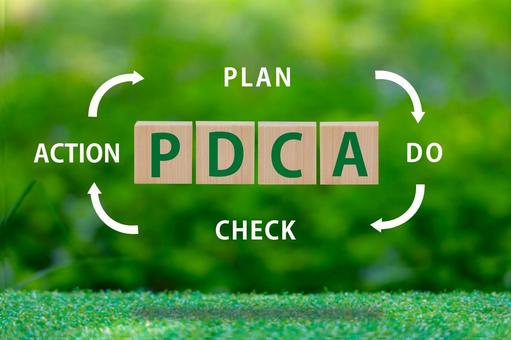 PDCAの文字ブロック pdcaサイクル,改善活動,サイクルの写真素材