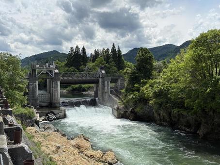 伊南川発電所取水堰 伊南川発電所取水堰 伊南川,発電,取水堰の写真素材