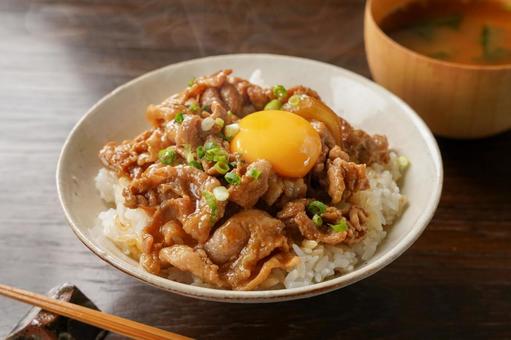 豚丼 豚丼 豚丼,豚肉,豚肉調理の写真素材