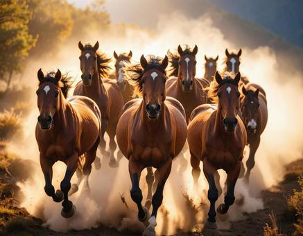 野生の馬 野生の馬の写真