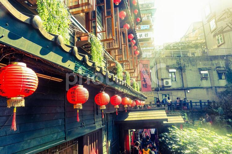 九份の街 アジア,ランタン,九份の写真素材