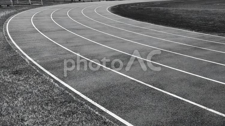 陸上競技場 コース トラック　コーナー 陸上コース,トラック,コーナーの写真素材