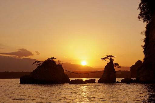 金輪島夕景14 金輪島夕景14 夕景,海,夕日の写真素材