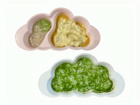 離乳食 離乳食 離乳食,食事,軟飯の写真素材