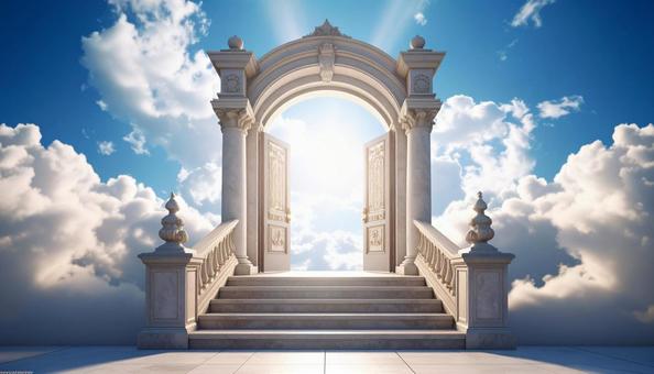 空への階段 空への階段の写真