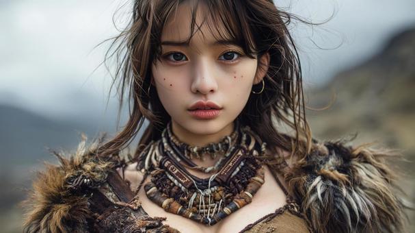 原始的なスタイルで魅せる強さと美しさの写真