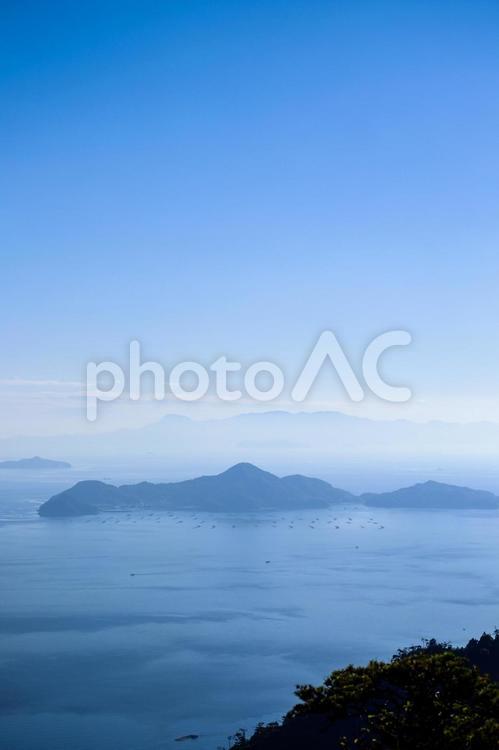 瀬戸内海の風景 瀬戸内海,広島,広島県の写真素材