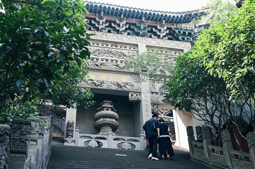 重慶・磁器口 宝輪寺 重慶,磁器口,宝輪寺の写真素材