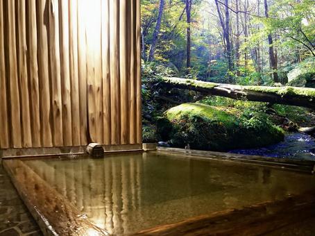 Open-air bath in the forest Open-air bath in the forest