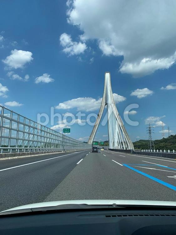 高速道路の橋 橋,高速道路,自動車の写真素材
