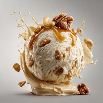 食欲をそそる、贅沢なアイスクリーム 食欲をそそる、贅沢なアイスクリームの写真