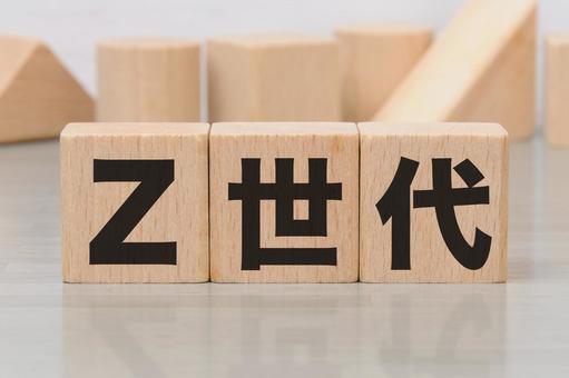 積み木に文字　Z世代 2 z世代,積み木,積木の写真素材