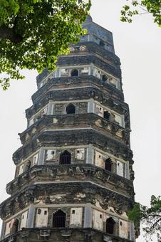 蘇州・虎丘 蘇州,虎丘,塔の写真素材