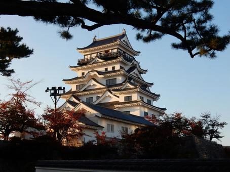 【風景写真】福山城が見える風景 福山城,天守閣,天守の写真素材