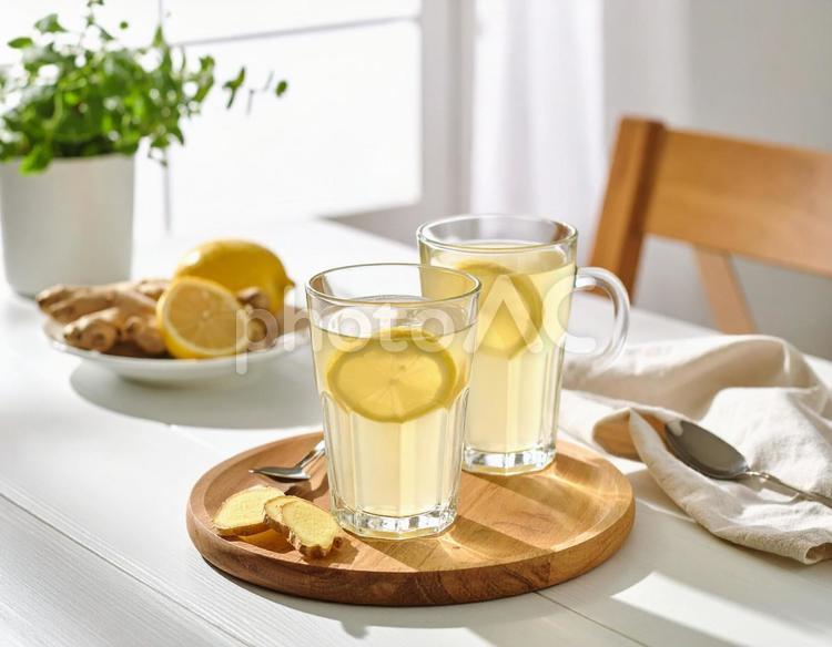 生姜湯・温活イメージ 生姜湯,生姜,温活の写真素材