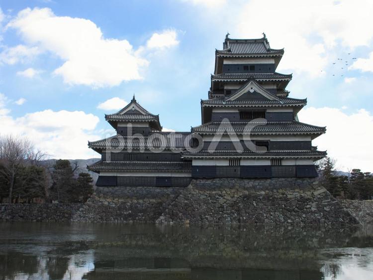 長野県-国宝-松本城-天守 松本城,城,国宝の写真素材