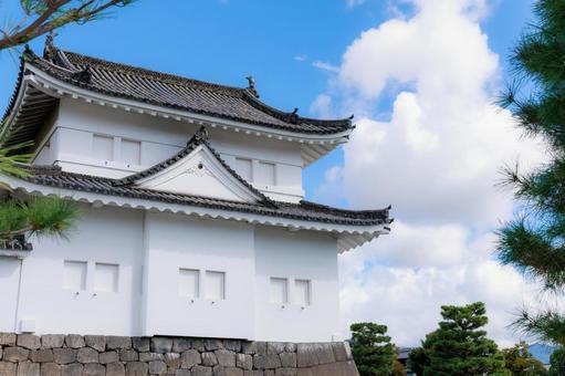 白亜の城塔 白亜の城塔 二条城,城,天守閣の写真素材