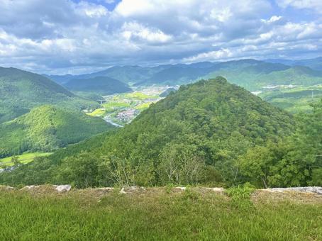 竹田城跡からの景色 竹田城跡からの景色の写真