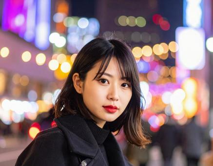 秋冬ファッション女性ポートレート 秋冬ファッション女性ポートレートの写真