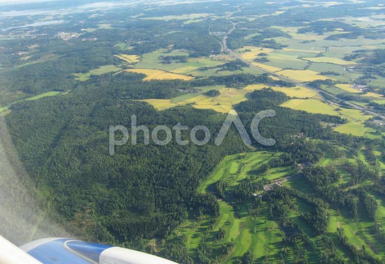 機内からの眺め 機内から,眺め,上空の写真素材