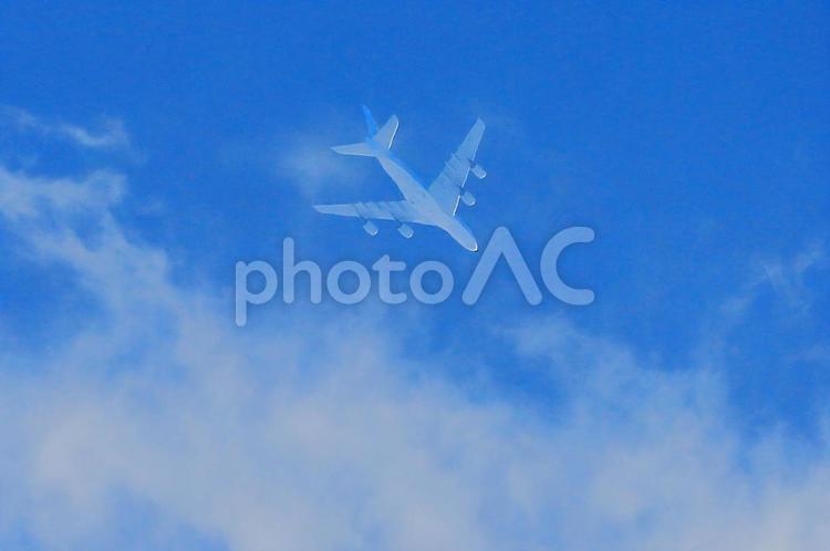 飛行機 A380 飛行機,航空機,旅客機の写真素材