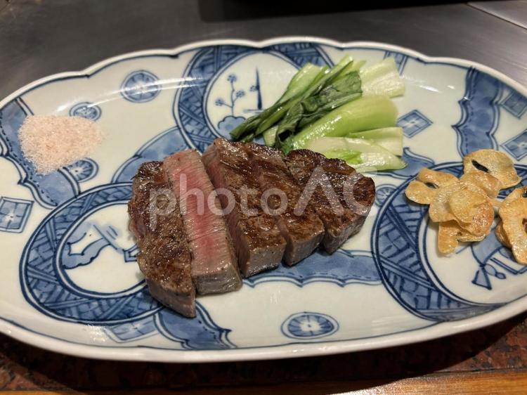 鉄板焼き おいしい,お肉,レストランの写真素材