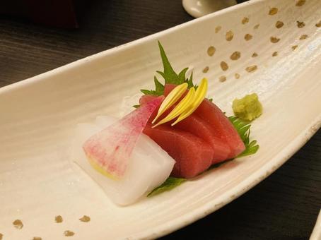 Photo, restaurant sashimi, sashimi, appetizer, 