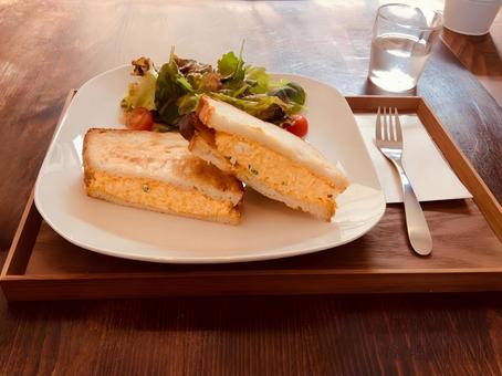 Photo, cafe, egg sand, sandwich, 