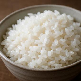 茶碗に盛られた炊きたてご飯 茶碗に盛られた炊きたてご飯の写真