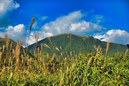 三瓶山の風景 しまね,登山,浸食の写真素材