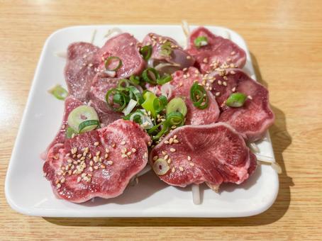豚タン 豚タン,焼肉,タン塩の写真素材