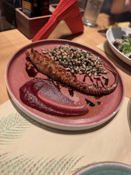 Photo, octopus, saute, berry, 